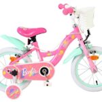 Barbie Kinderfiets 14 inch Meisjesfiets Roze Twee Handremmen