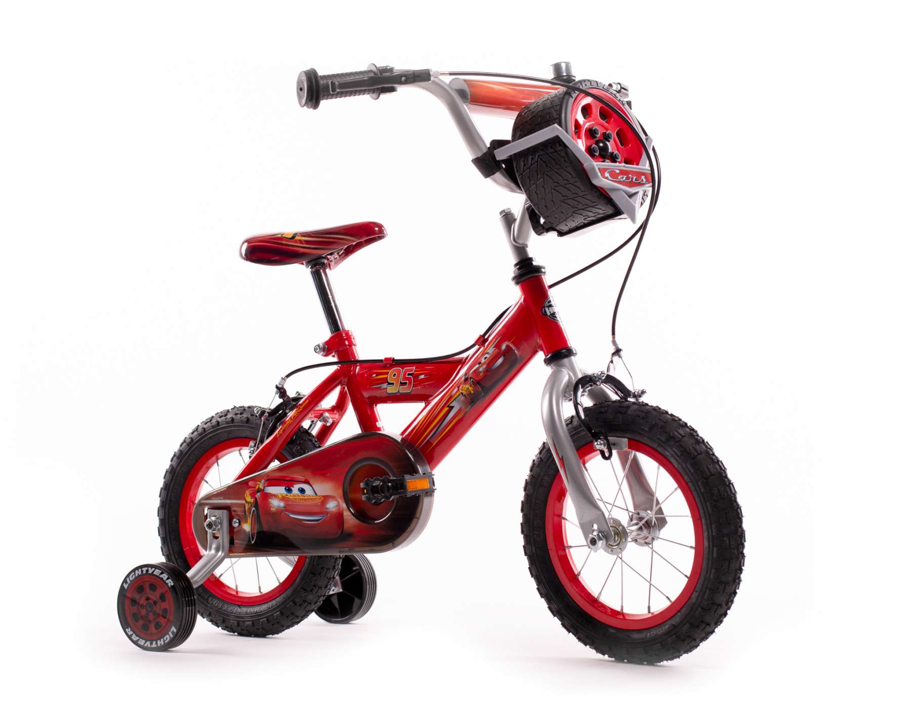 Disney Cars Kinderfiets 12 inch Jongensfiets Rood Twee Handremmen - Afbeelding 10