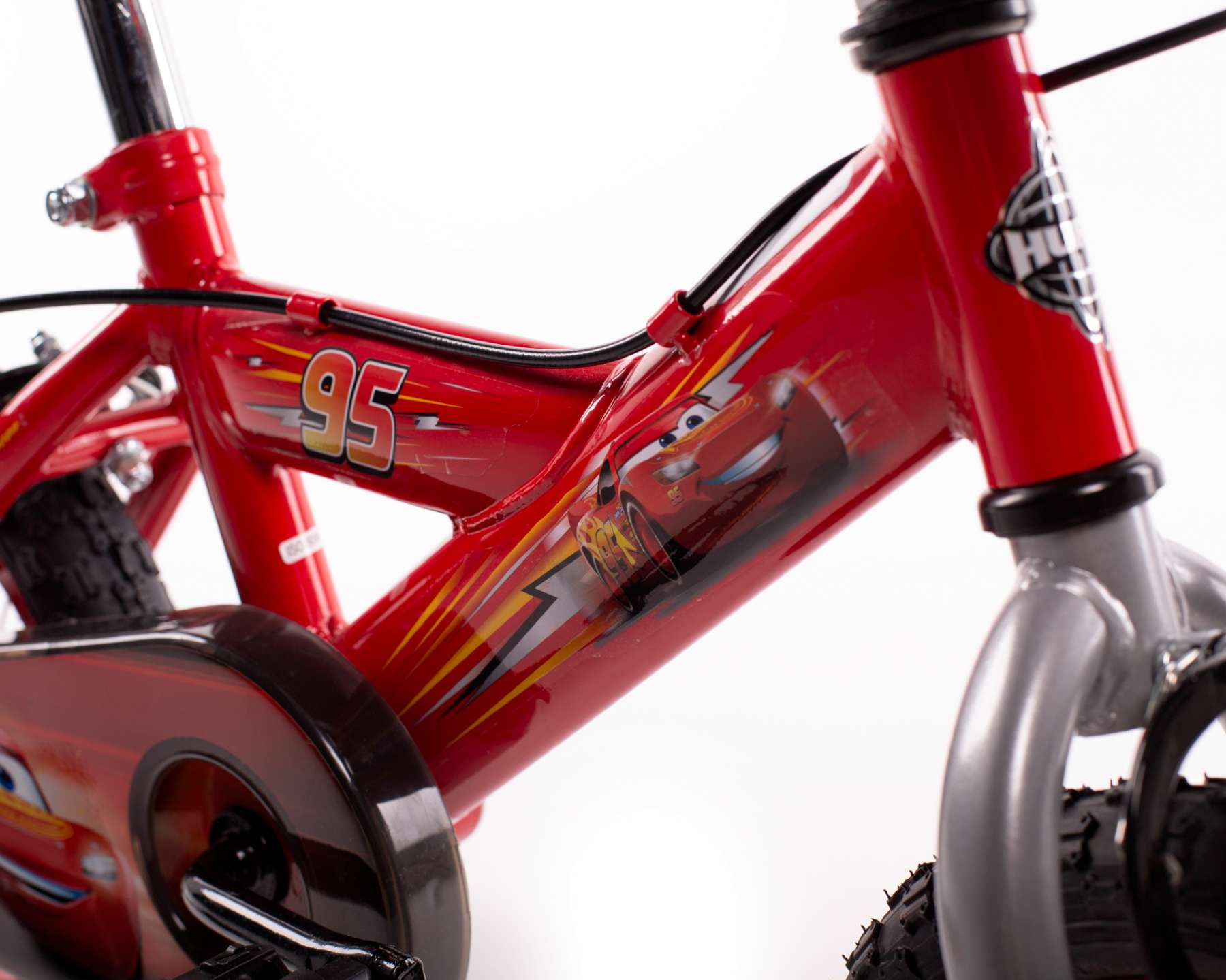 Disney Cars Kinderfiets 12 inch Jongensfiets Rood Twee Handremmen - Afbeelding 4