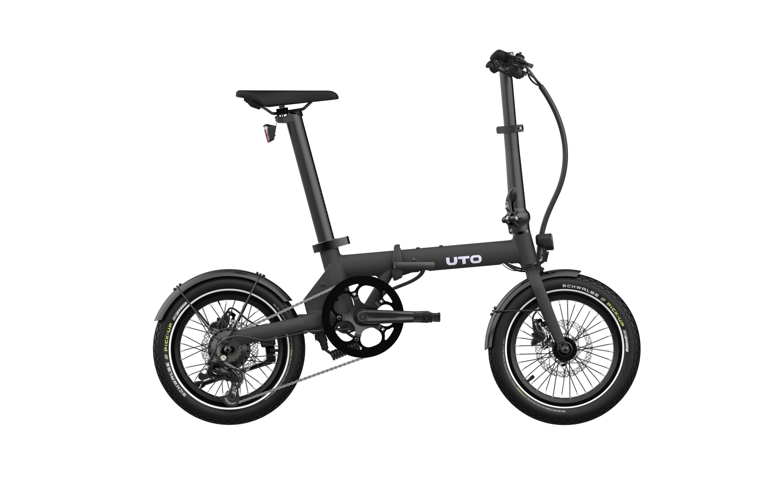 UTO OG16 Elektrische Vouwfiets 16 inch Zwart 4 Versnellingen