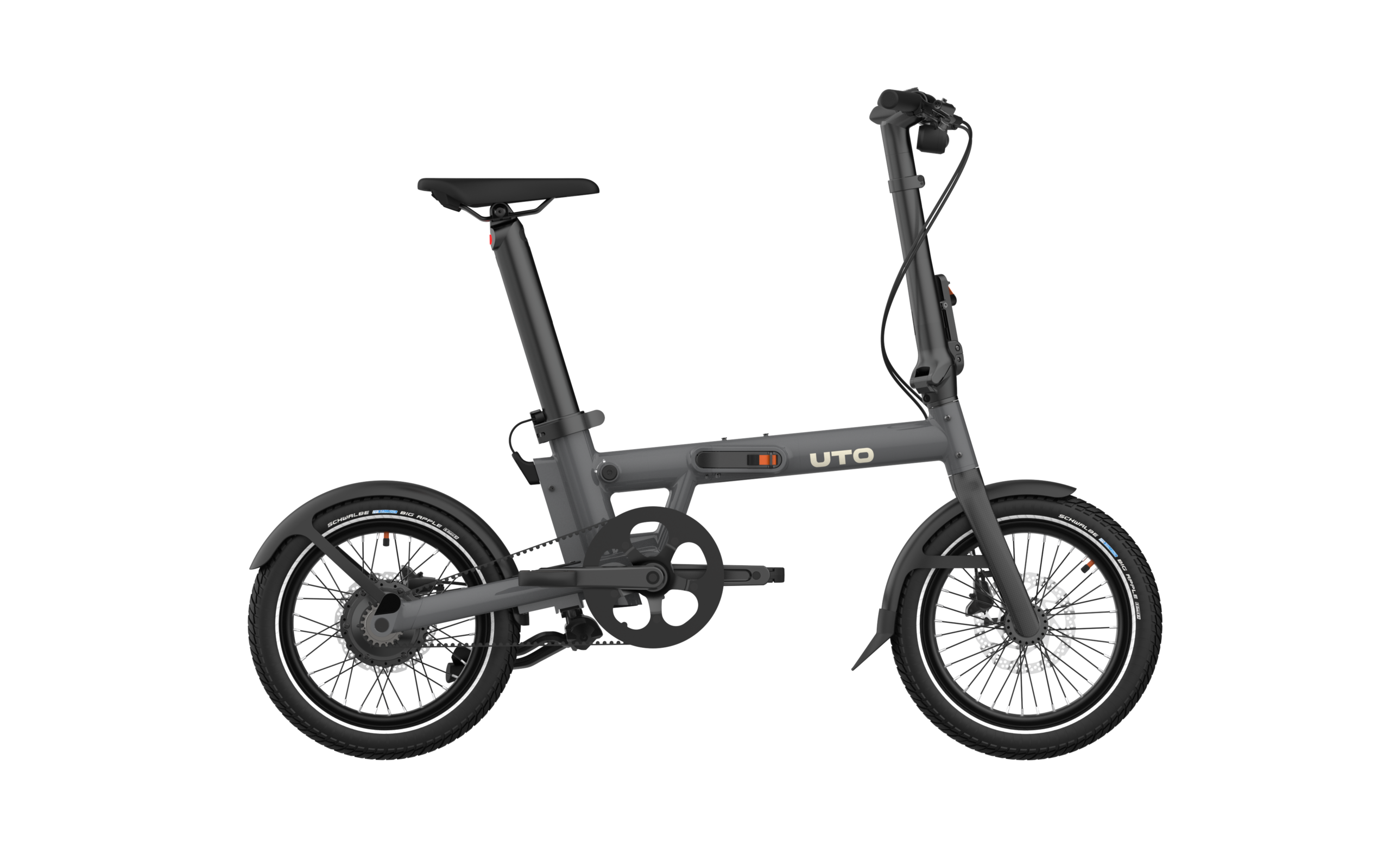 UTO PRO16 Elektrische Vouwfiets 16 inch Grijs 2 Versnellingen