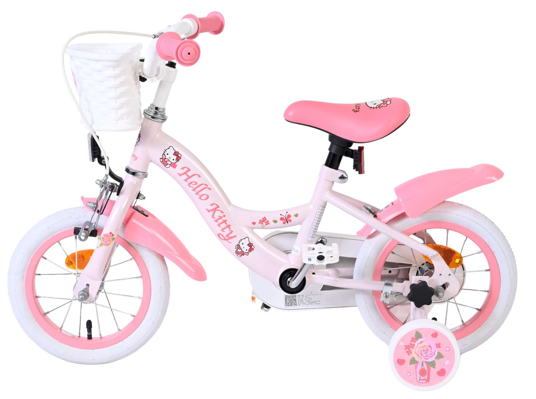 Hello Kitty Kinderfiets 12 inch Meisjesfiets Roze - Afbeelding 7