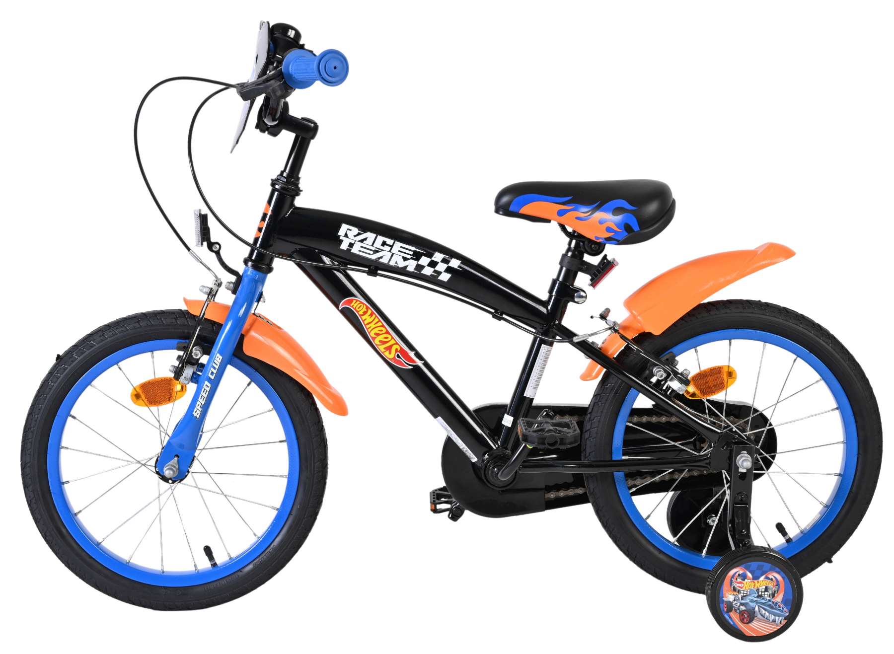 Hot Wheels Kinderfiets 16 inch Jongensfiets Zwart Twee Handremmen - Afbeelding 8
