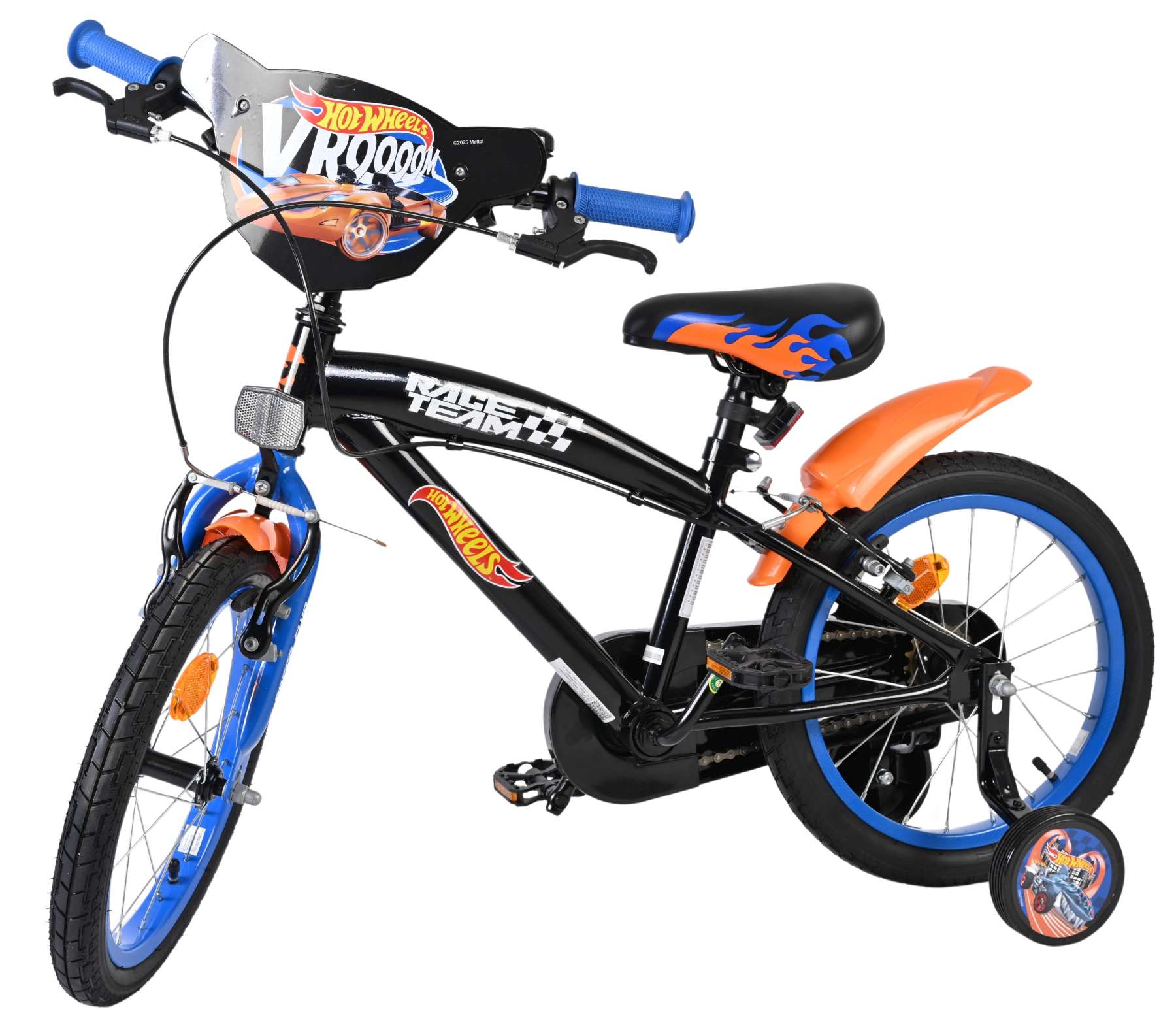 Hot Wheels Kinderfiets 16 inch Jongensfiets Zwart Twee Handremmen - Afbeelding 9