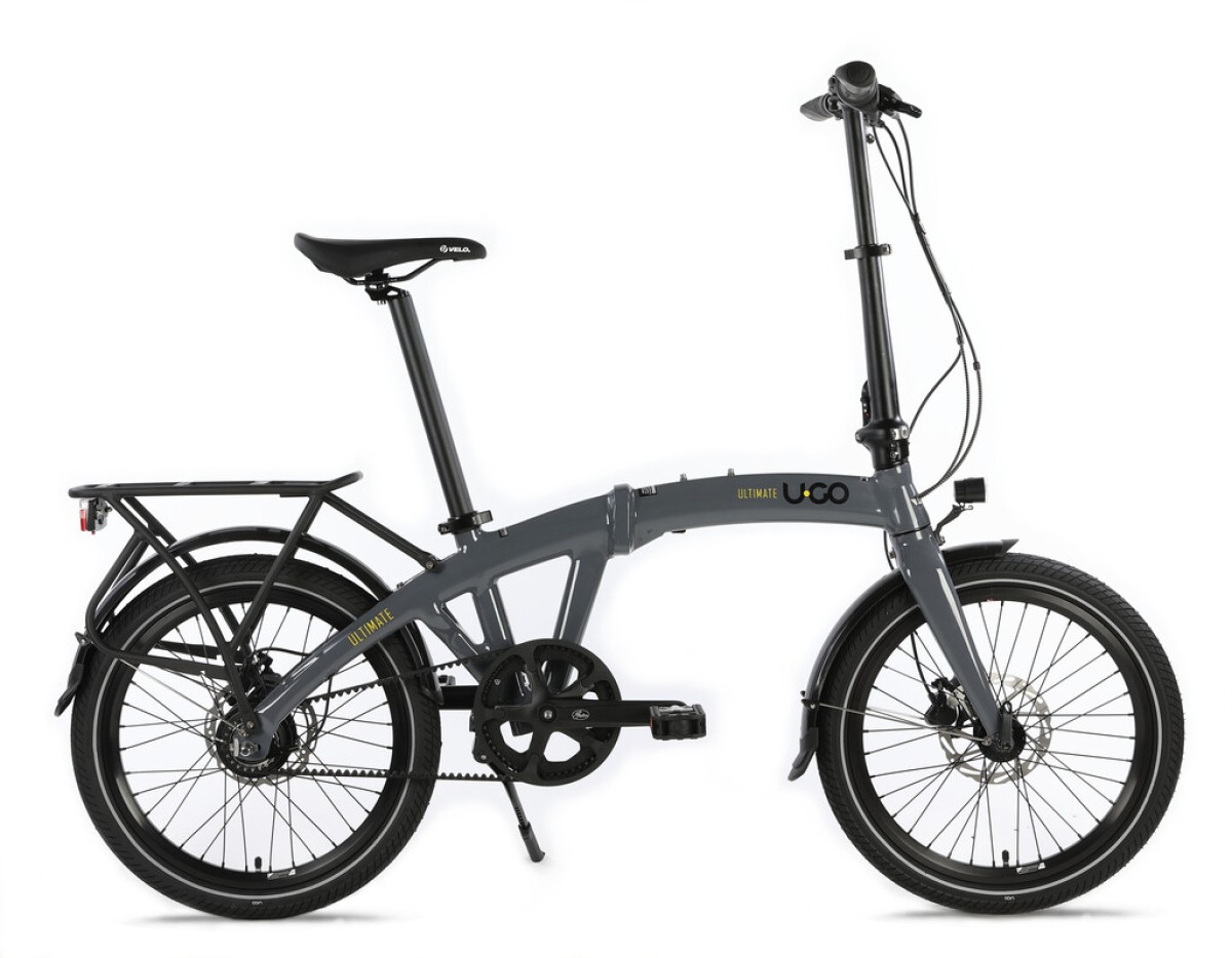 UGO Ultimate Vouwfiets Grijs belt I8 cool