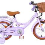 Volare Ashley Kinderfiets 14 inch Meisjesfiets Lila Twee Handremmen