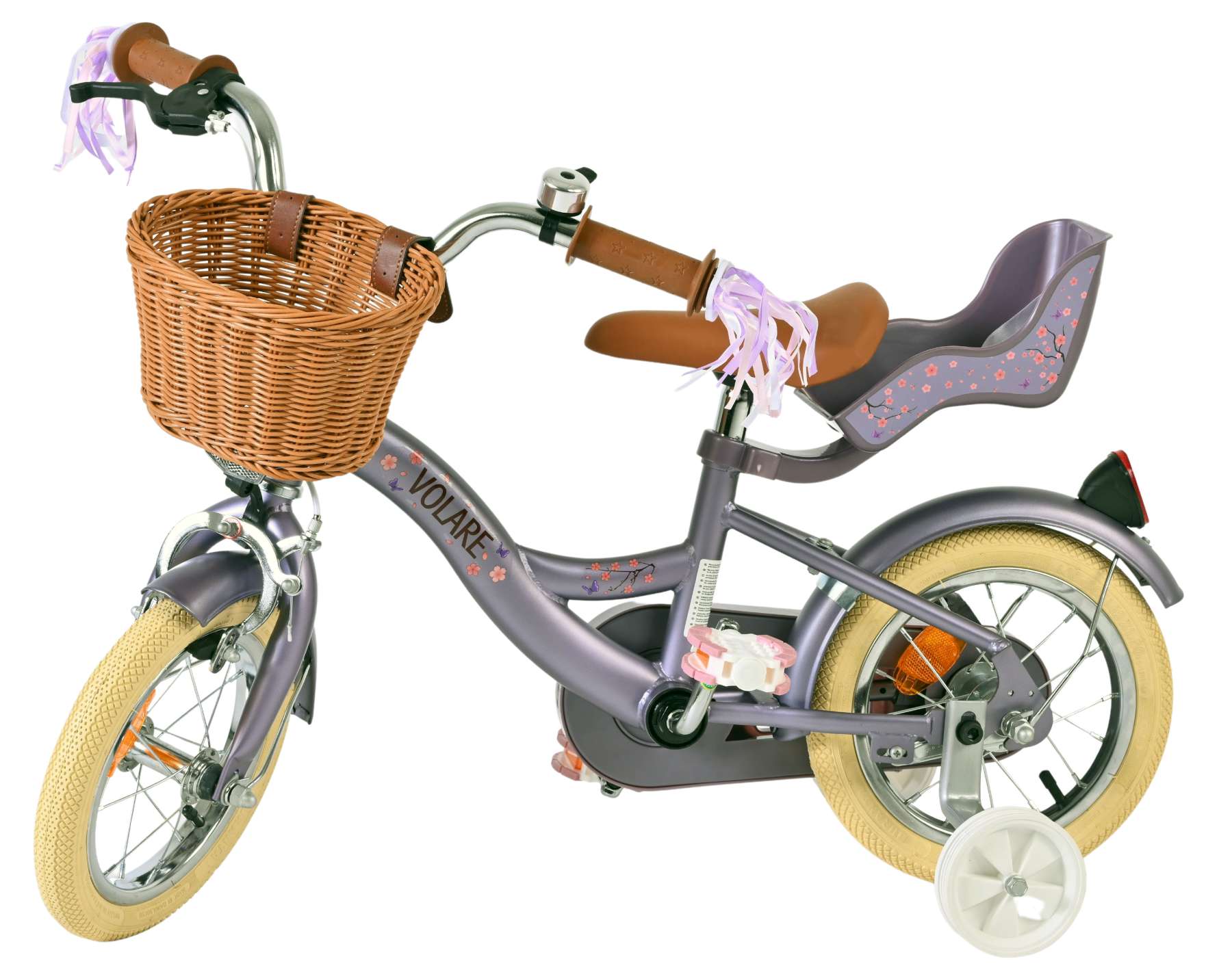Volare Blossom Kinderfiets 12 inch Meisjesfiets Paars - Afbeelding 8