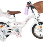 Volare Blossom Kinderfiets 12 inch Meisjesfiets Wit Twee Handremmen