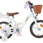 Volare Blossom Kinderfiets 14 inch Meisjesfiets Wit Twee Handremmen