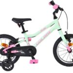 Volare Milano Kinderfiets 14 inch Meisjesfiets Groen Twee Handremmen