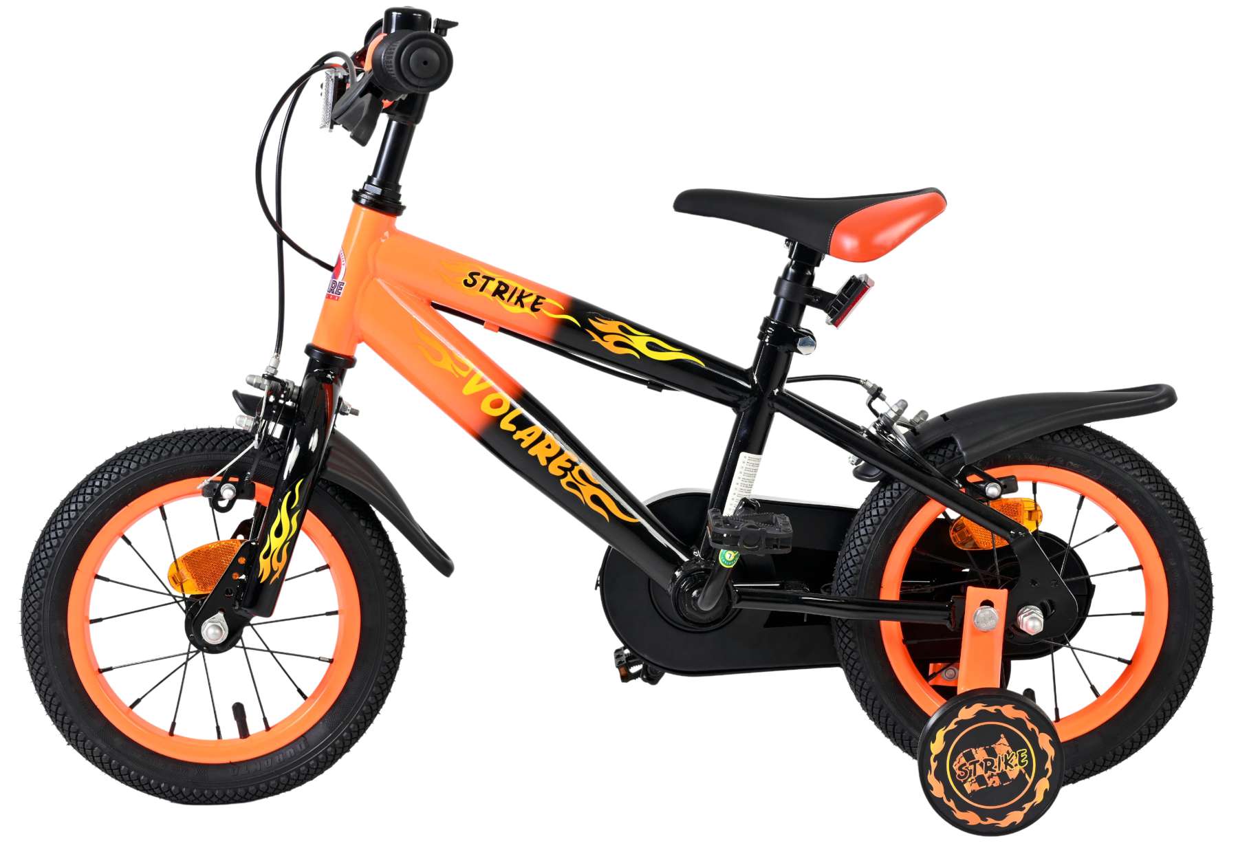 Volare Strike Kinderfiets 12 inch Jongensfiets Oranje Twee Handremmen - Afbeelding 7