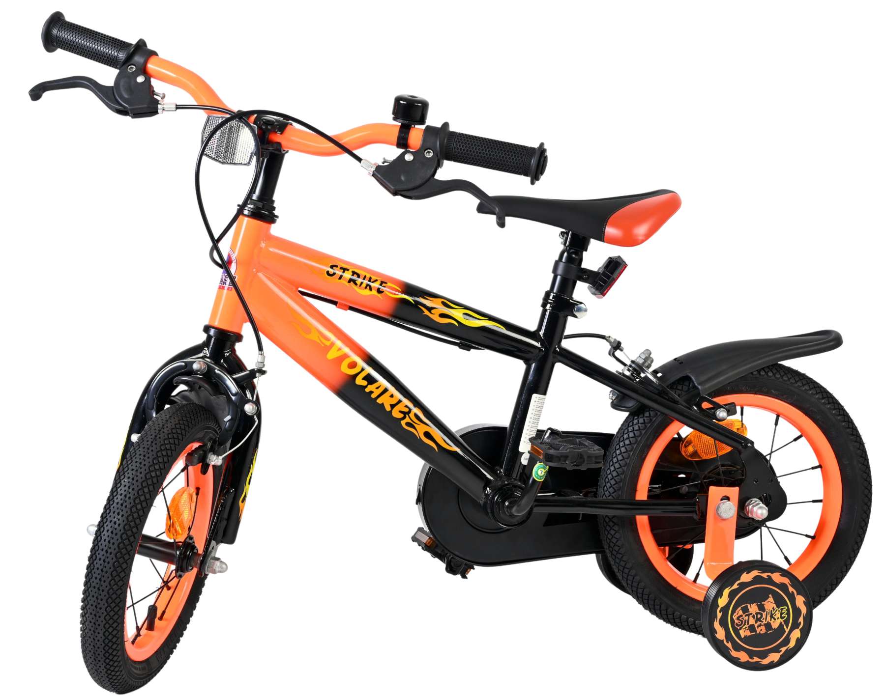 Volare Strike Kinderfiets 12 inch Jongensfiets Oranje Twee Handremmen - Afbeelding 8