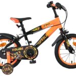 Volare Strike Kinderfiets 14 inch Jongensfiets Oranje Twee Handremmen