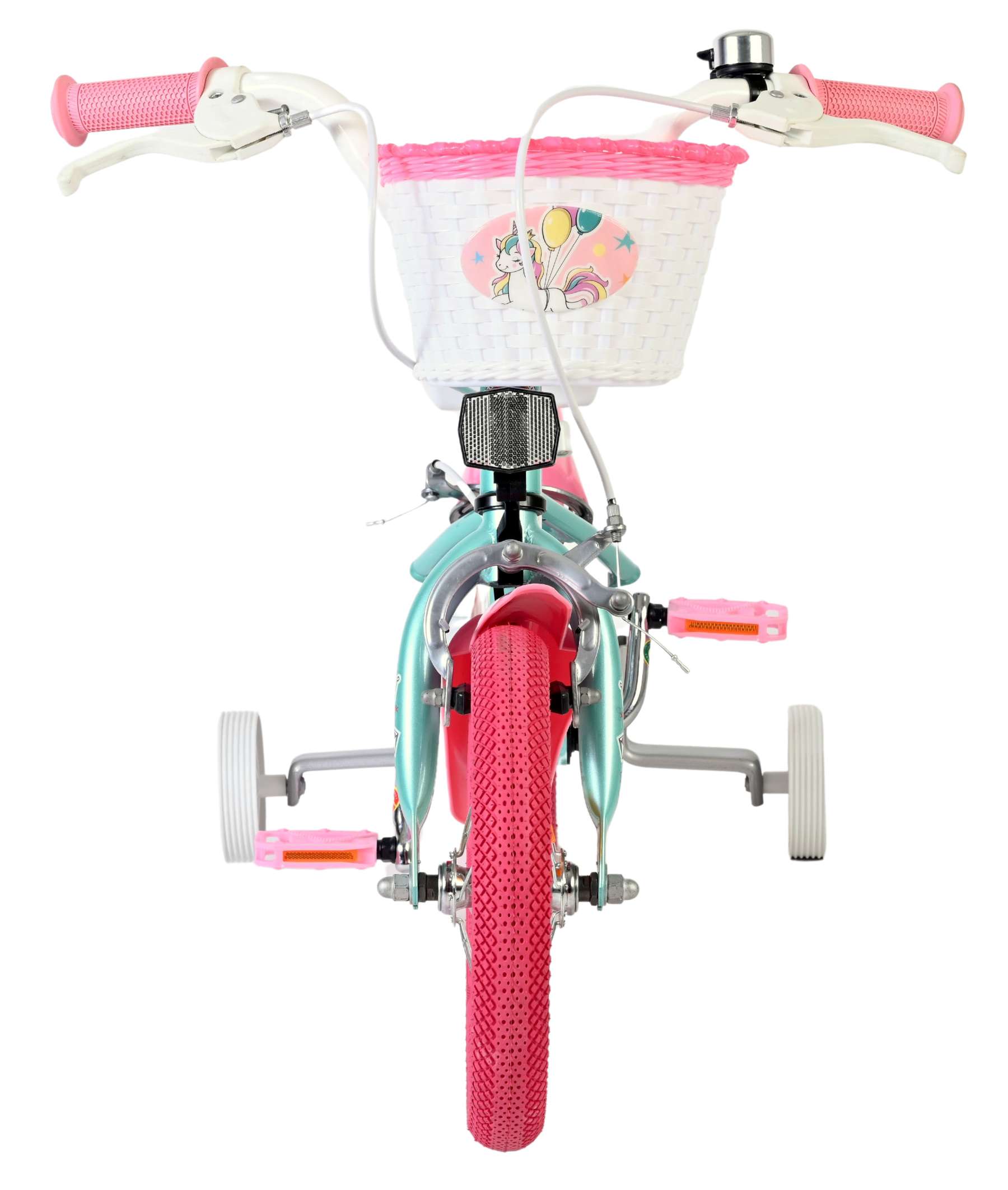 Volare Unicorn Kinderfiets 12 inch Meisjesfiets Groen Twee Handremmen - Afbeelding 6