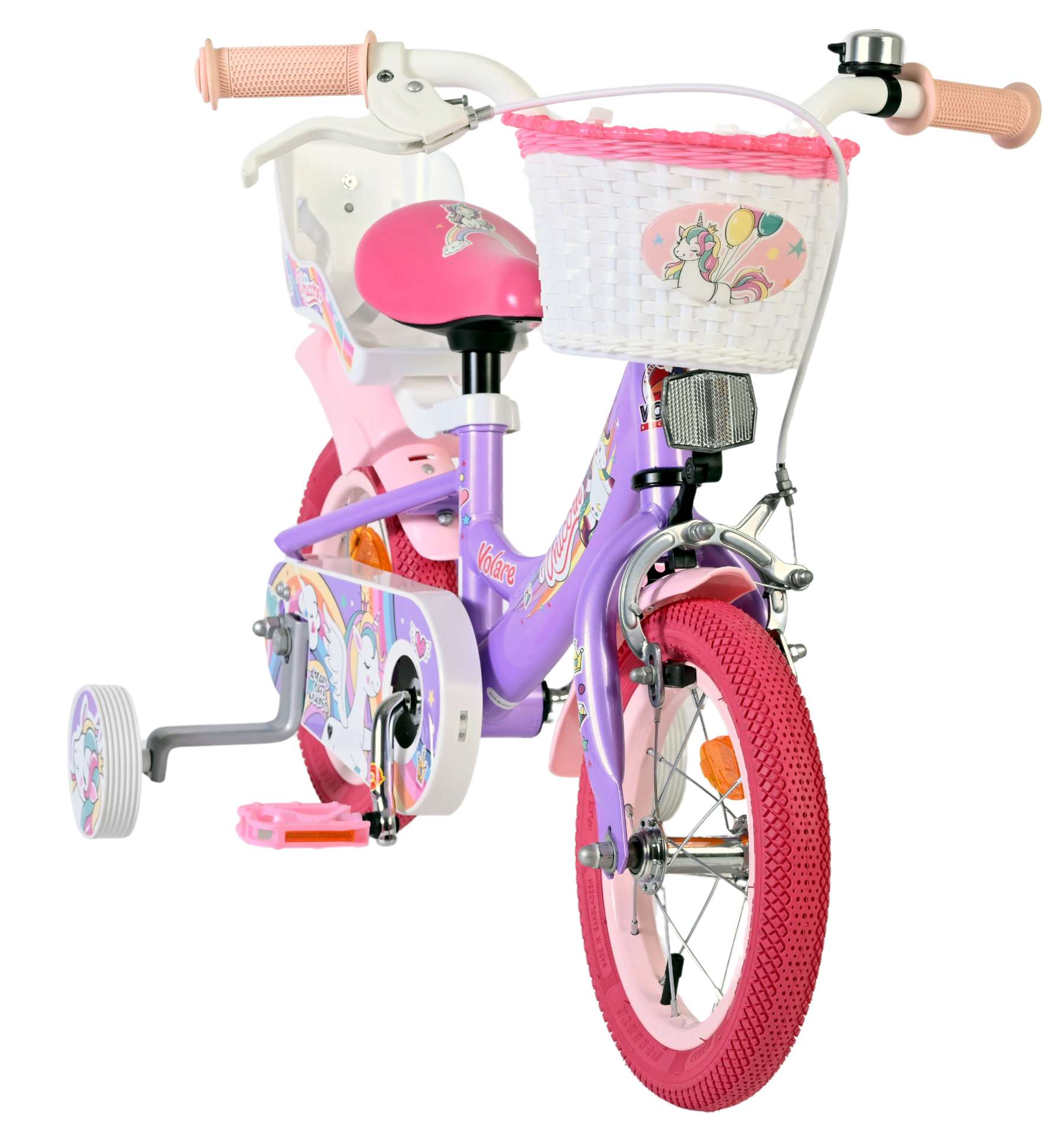 Volare Unicorn Kinderfiets 12 inch Meisjesfiets Paars - Afbeelding 5