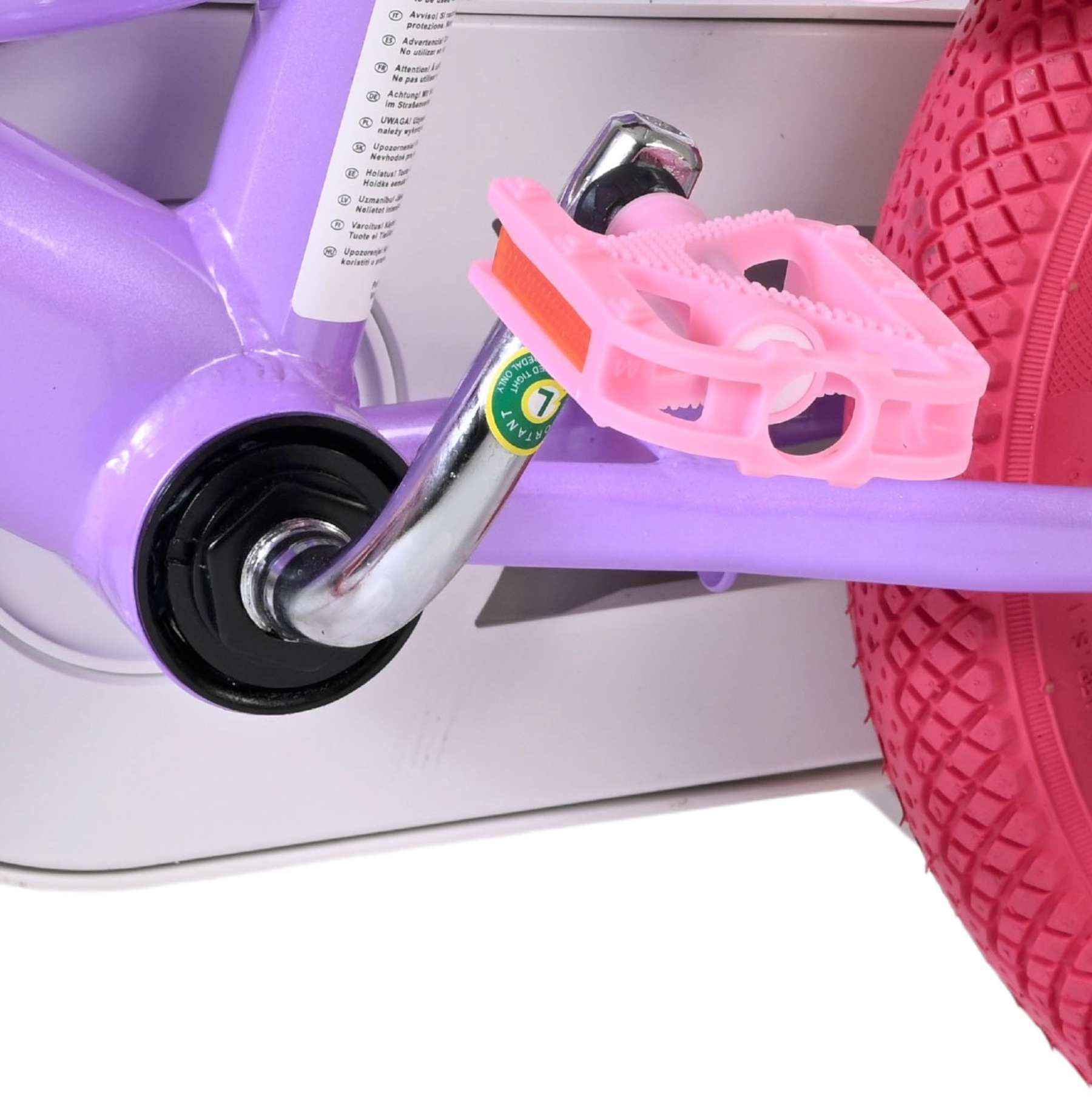 Volare Unicorn Kinderfiets 12 inch Meisjesfiets Paars - Afbeelding 9