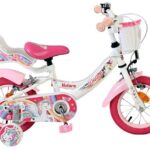 Volare Unicorn Kinderfiets 12 inch Meisjesfiets Wit Twee Handremmen