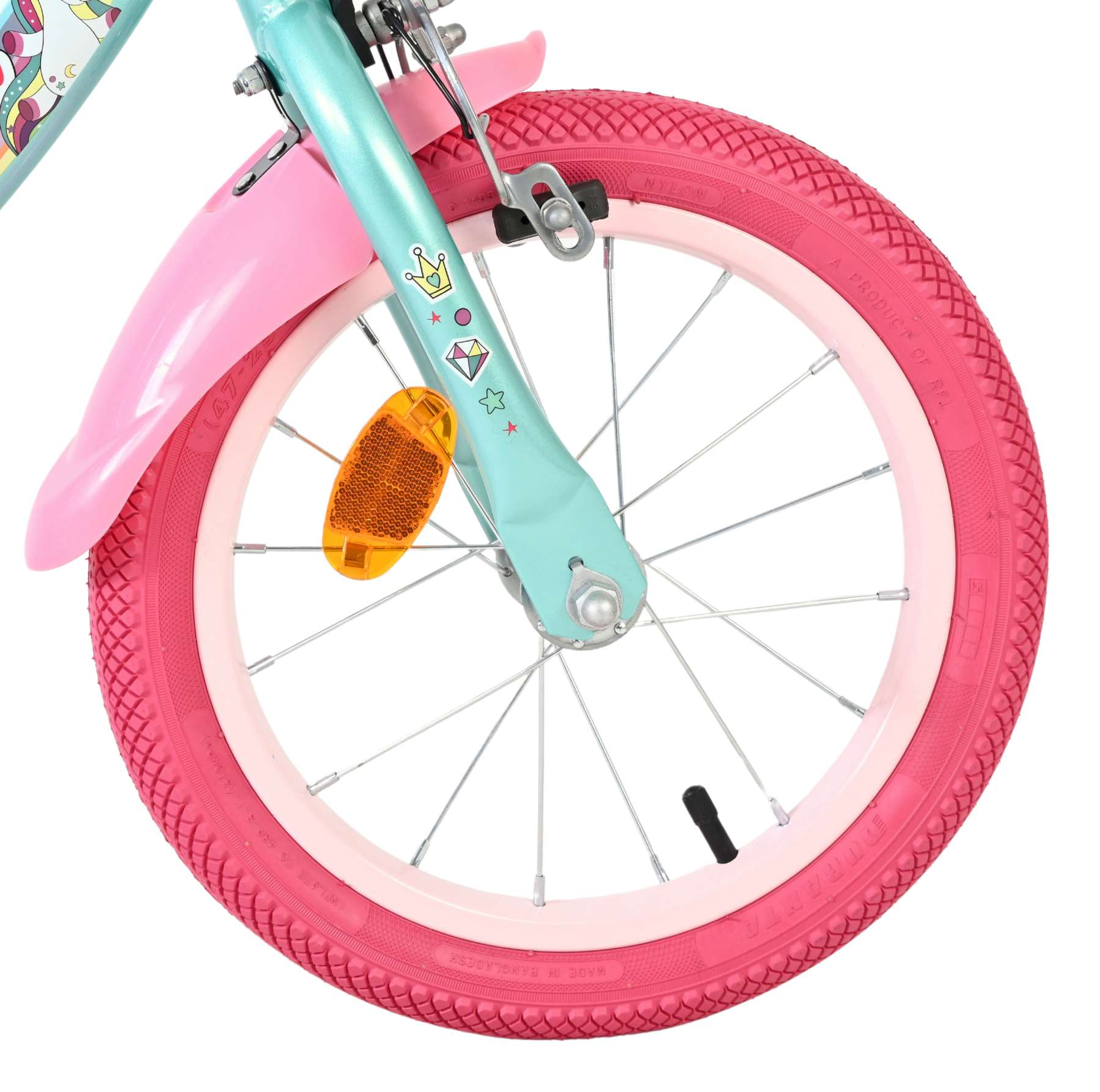 Volare Unicorn Kinderfiets 14 inch Meisjesfiets Groen - Afbeelding 3