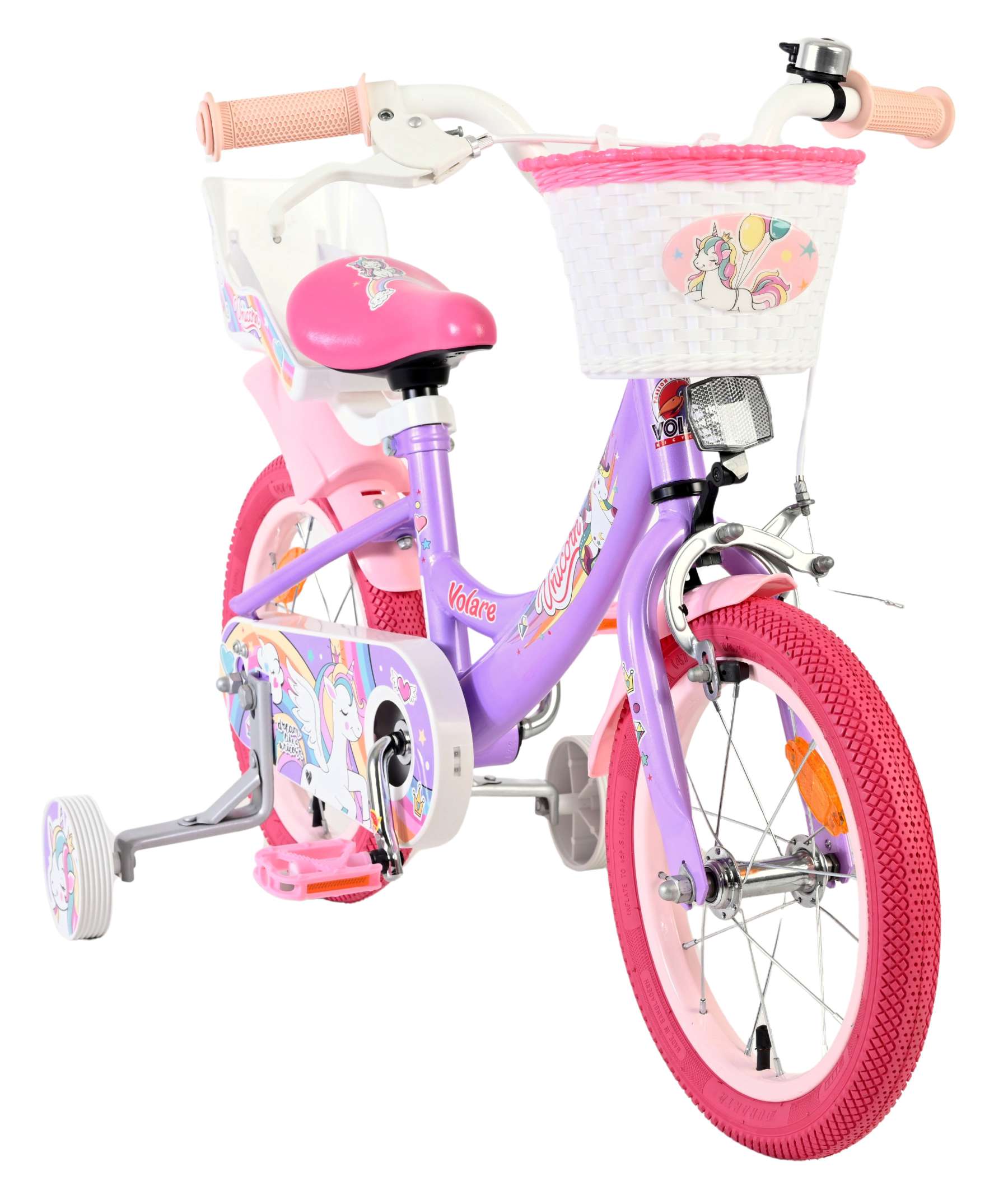 Volare Unicorn Kinderfiets 14 inch Meisjesfiets Paars - Afbeelding 5