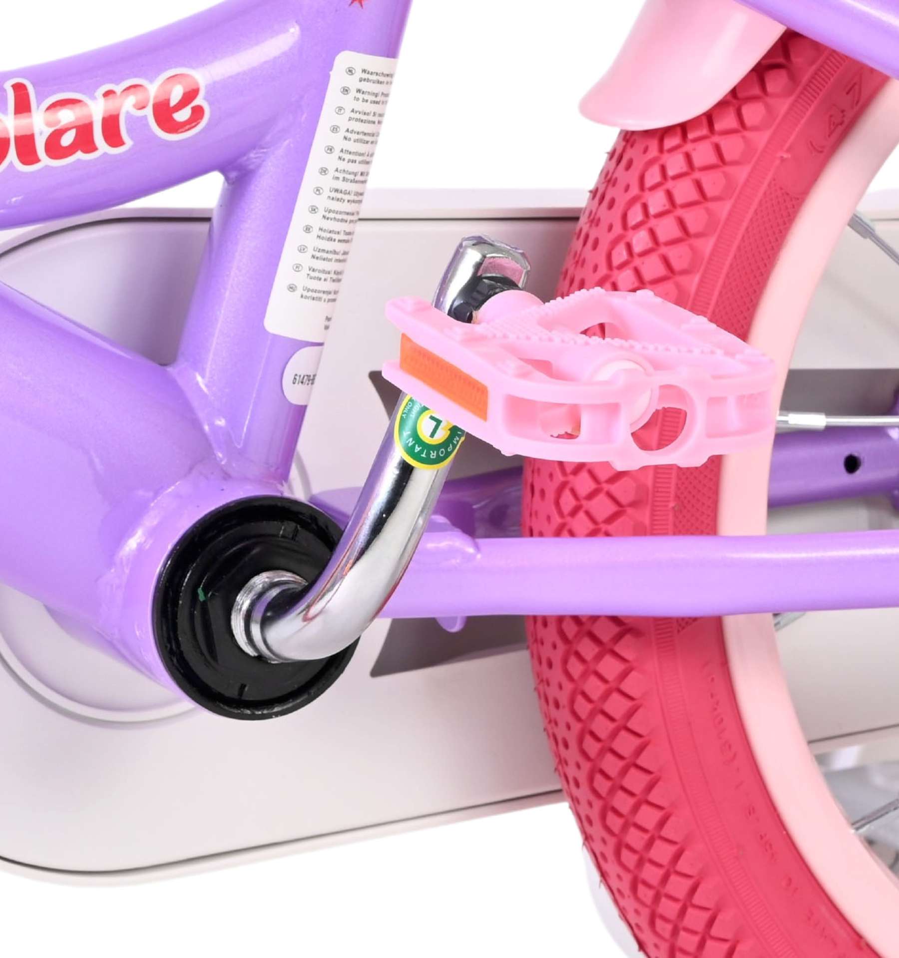 Volare Unicorn Kinderfiets 14 inch Meisjesfiets Paars - Afbeelding 9