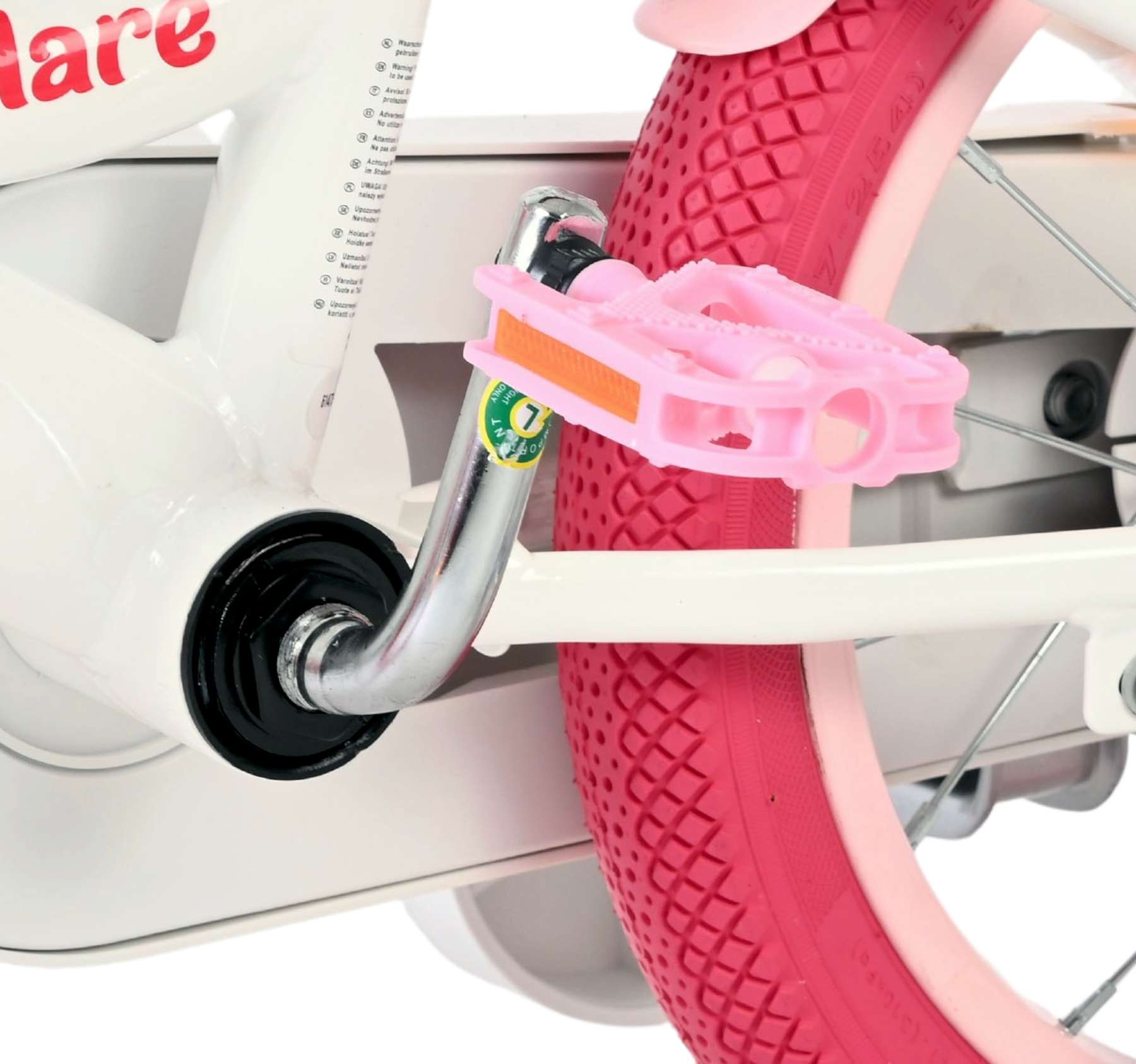 Volare Unicorn Kinderfiets 14 inch Meisjesfiets Wit - Afbeelding 9