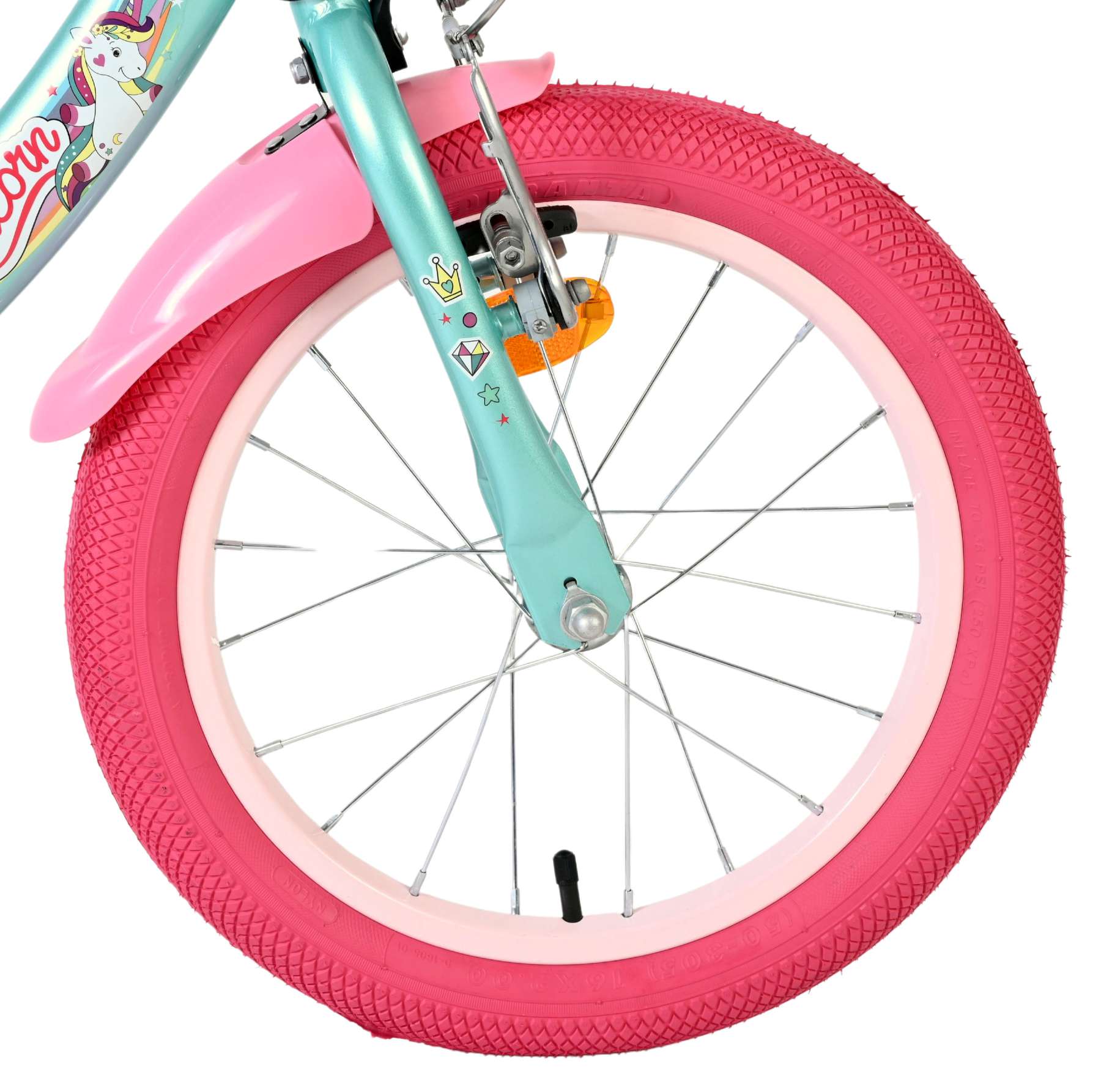 Volare Unicorn Kinderfiets 16 inch Meisjesfiets Groen - Afbeelding 3