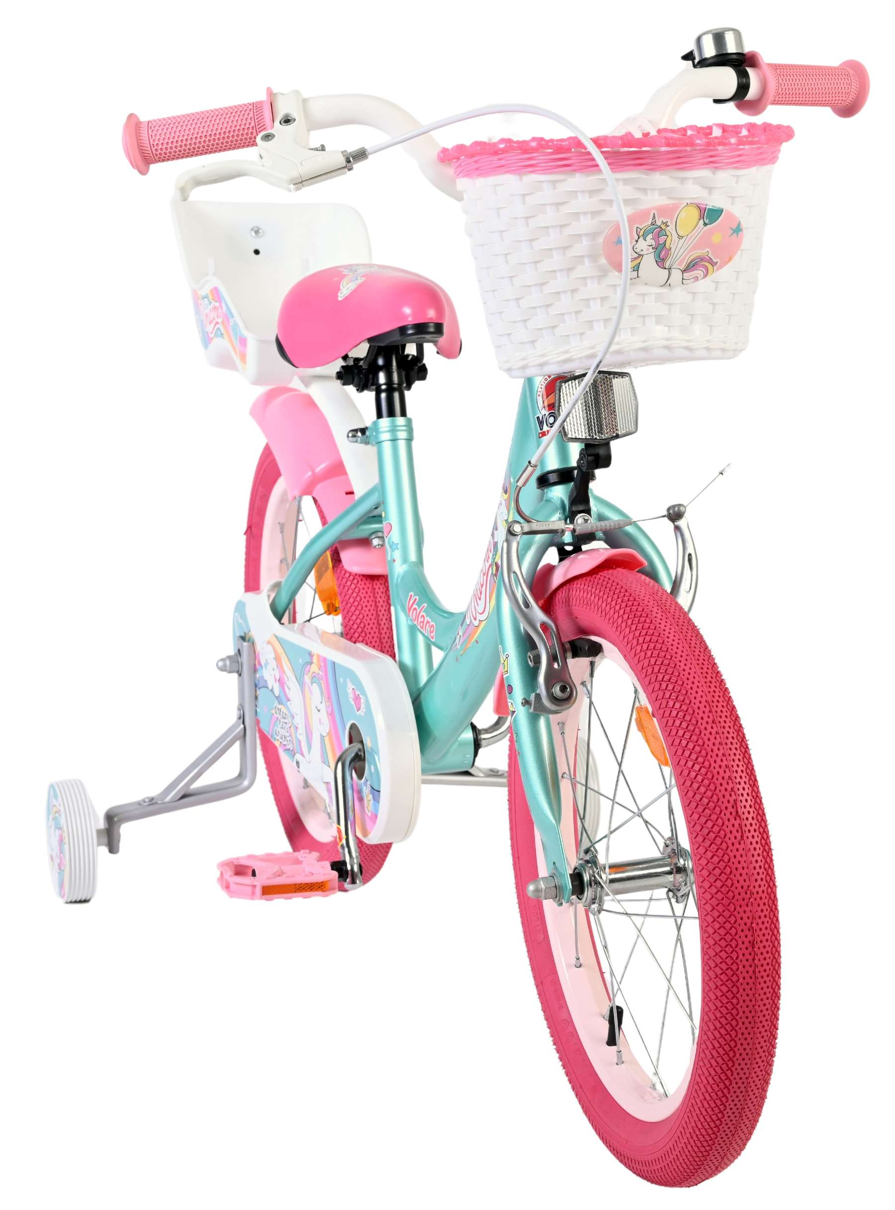 Volare Unicorn Kinderfiets 16 inch Meisjesfiets Groen - Afbeelding 5