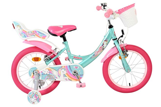 Volare Unicorn Kinderfiets 16 inch Meisjesfiets Twee Handremmen
