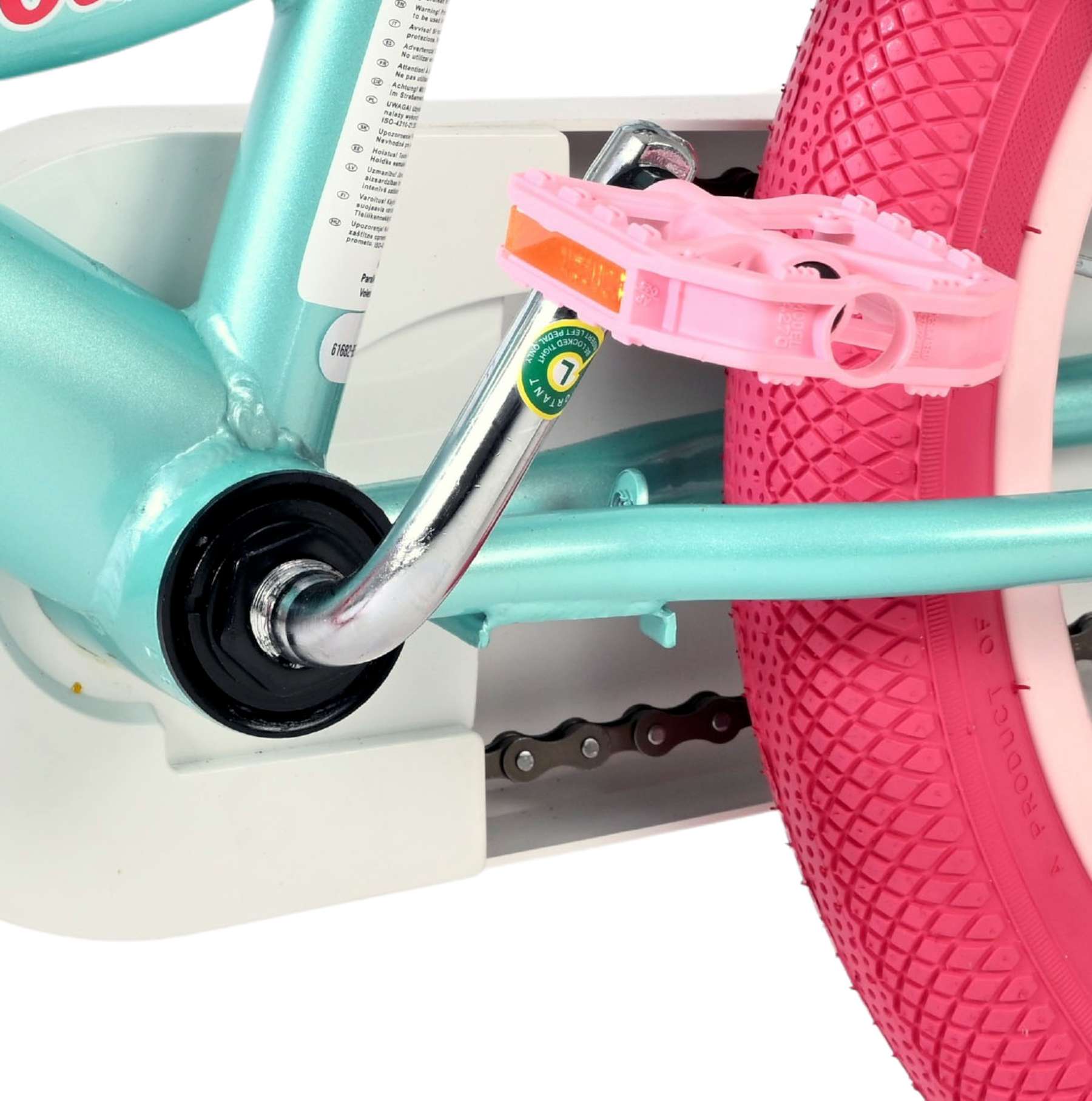 Volare Unicorn Kinderfiets 16 inch Meisjesfiets Groen Twee Handremmen - Afbeelding 9