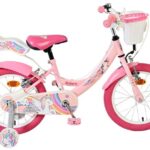 Volare Unicorn Kinderfiets 16 inch Meisjesfiets Roze Twee Handremmen