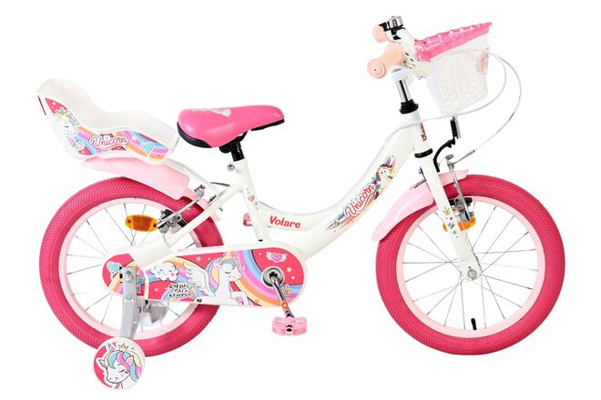 Volare Unicorn Kinderfiets 16 inch Meisjesfiets Twee Handremmen