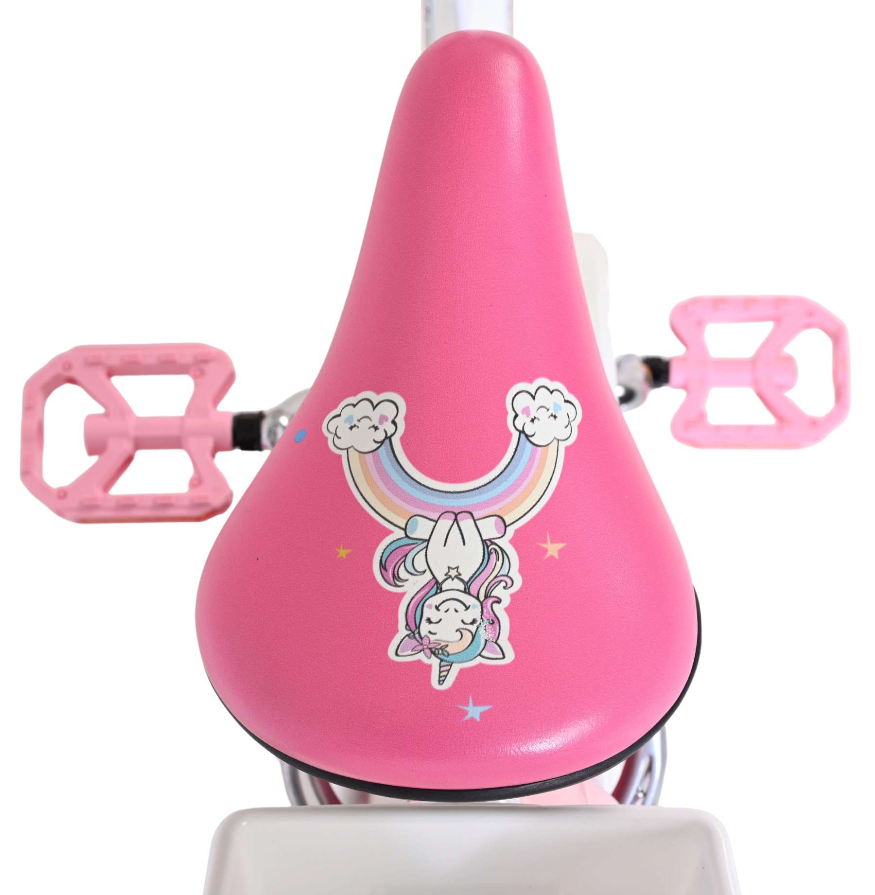 Volare Unicorn Kinderfiets 16 inch Meisjesfiets Wit Twee Handremmen - Afbeelding 4