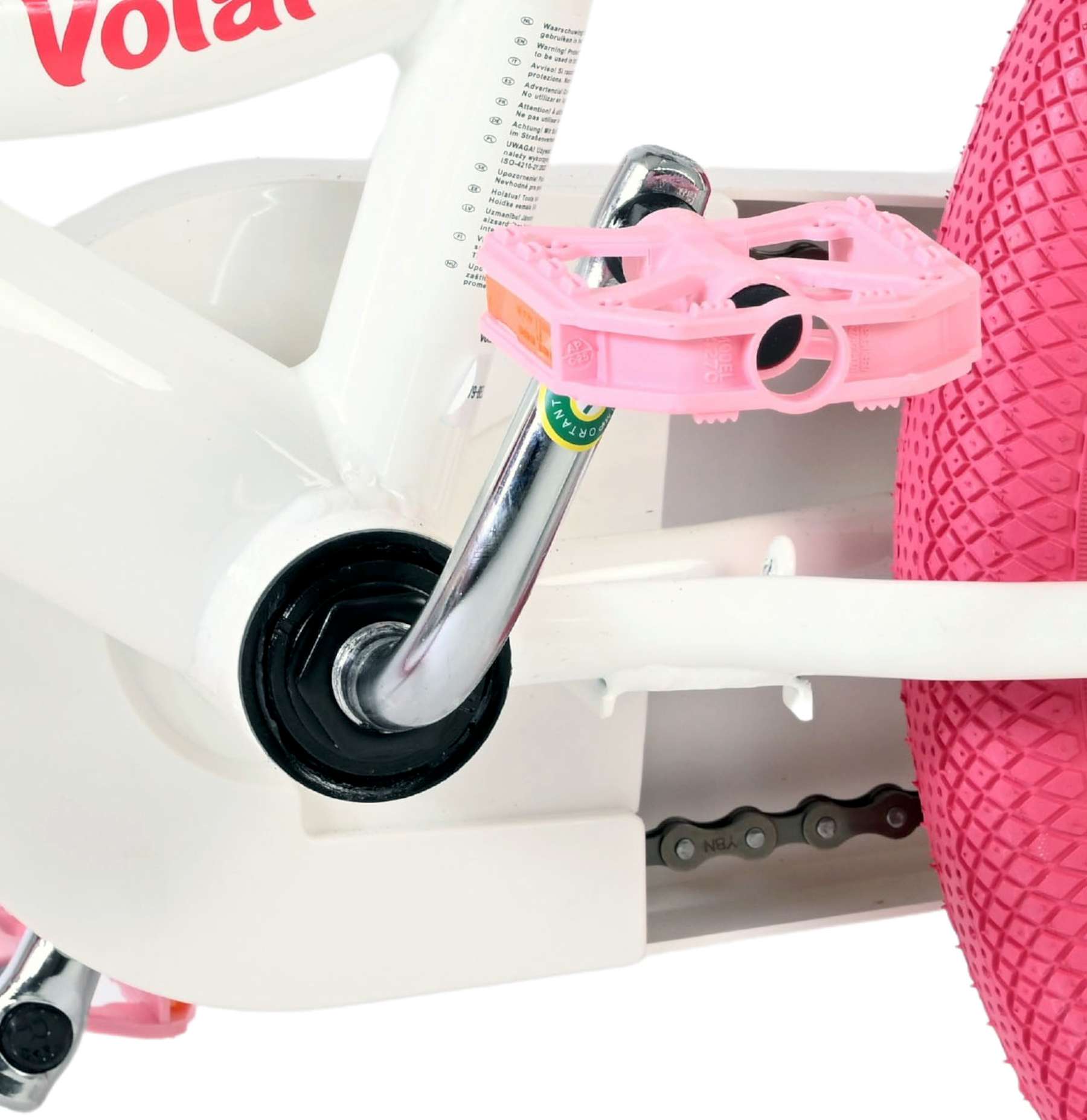 Volare Unicorn Kinderfiets 16 inch Meisjesfiets Wit Twee Handremmen - Afbeelding 9