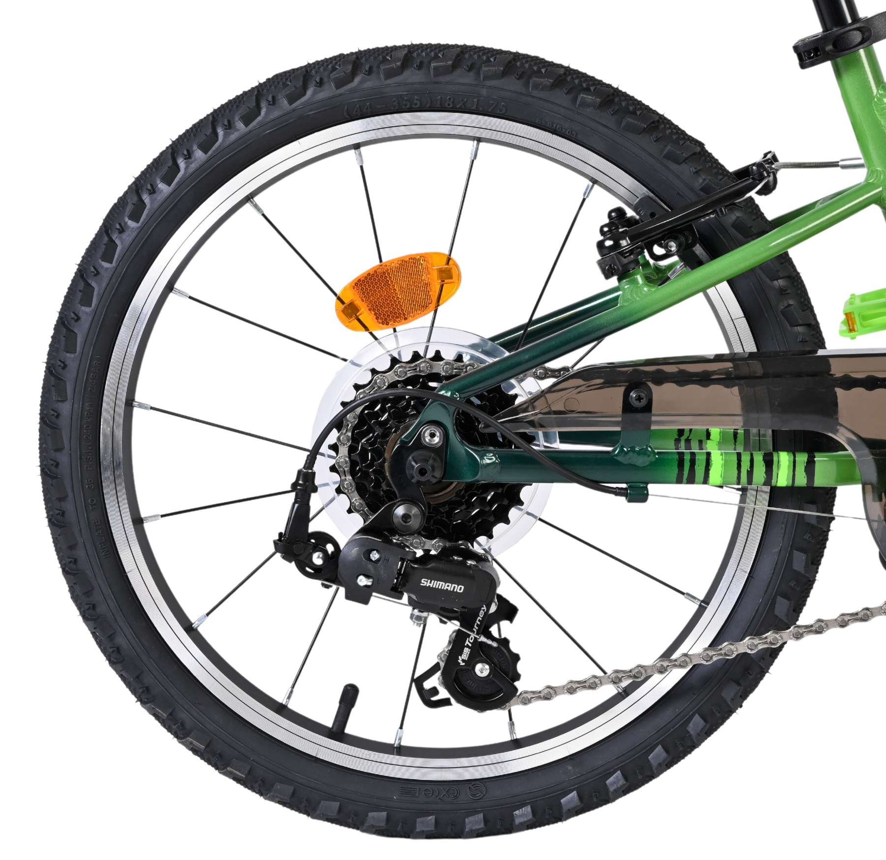 Volare Venom Kinderfiets 18 inch Jongensfiets Groen 6 Versnellingen - Afbeelding 2