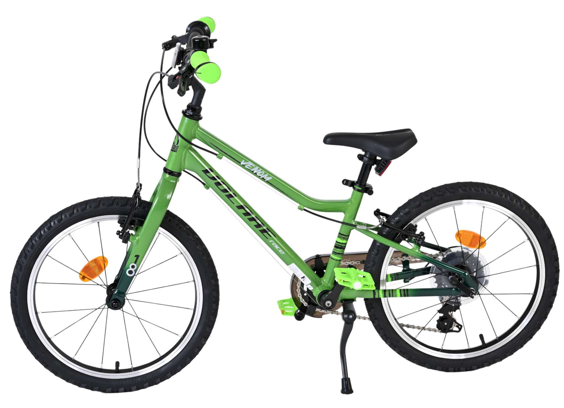 Volare Venom Kinderfiets 18 inch Jongensfiets Groen 6 Versnellingen - Afbeelding 8