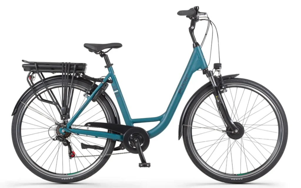 Puch Basic D7 Elektrische Damesfiets Aqua Green Matt 55 cm