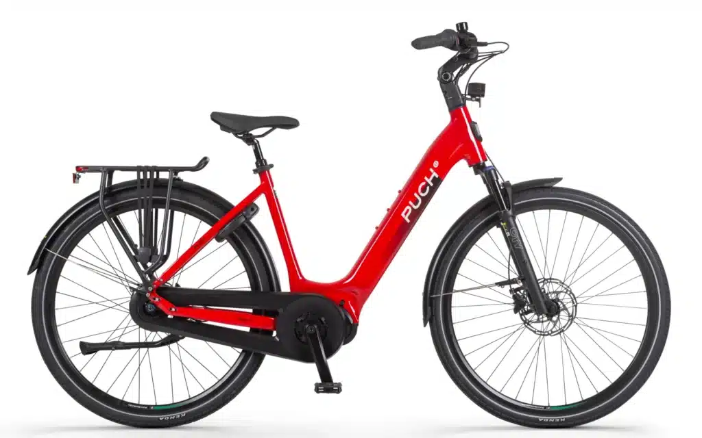 Puch E-Dance S N7 Elektrische Damesfiets Red Glossy 55 cm