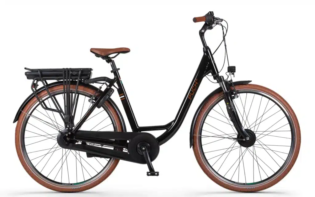 Puch E-Folk N7 Elektrische Damesfiets Black Glossy 55 cm