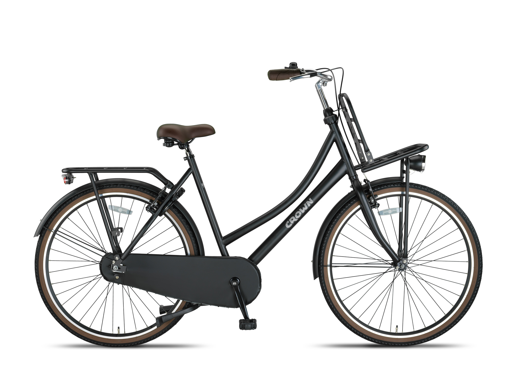 Altec Crown Paris Transportfiets 28 inch v-brakes 57 cm Mat Zwart