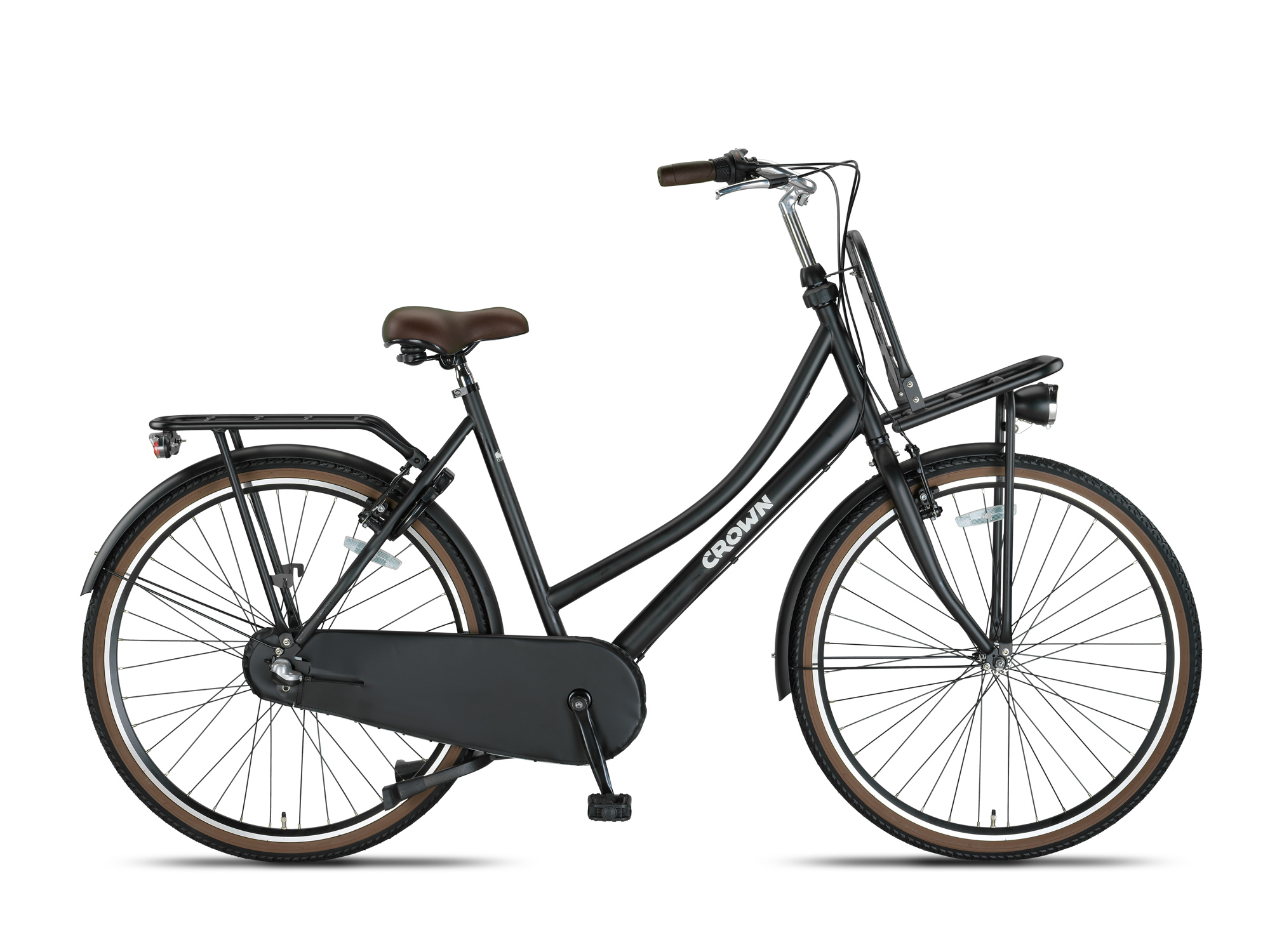 Altec Crown Istanbul Transportfiets 28 inch N-3 v-brakes 50 cm Mat Zwart
